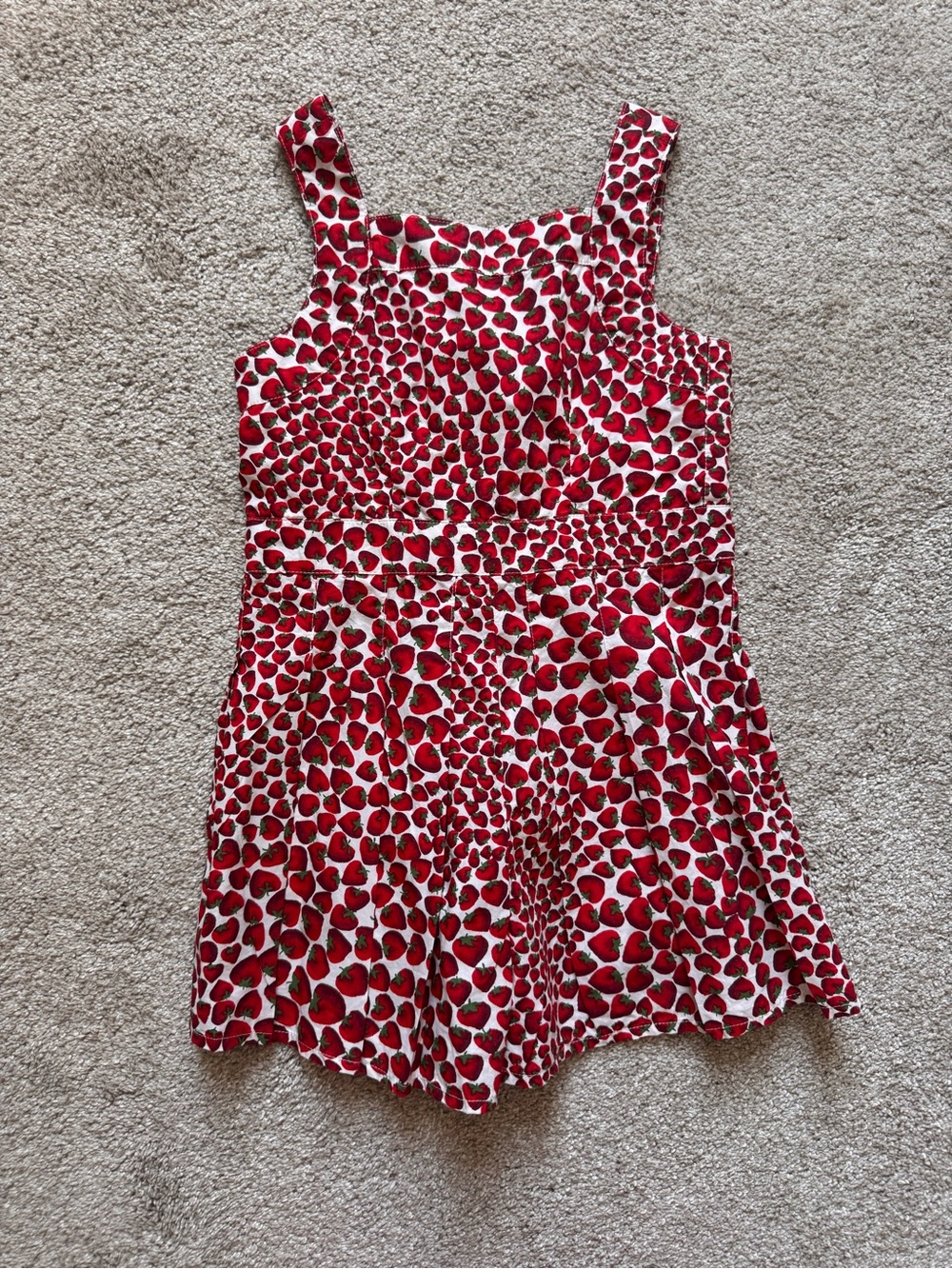 Crewcuts Strawberry Pleated Romper